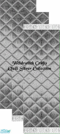 Sims 2 — Quilted Silver Set by WelshWitch — Silver shiny walls, with quilted effect. 6 coloured sets in all, with carved