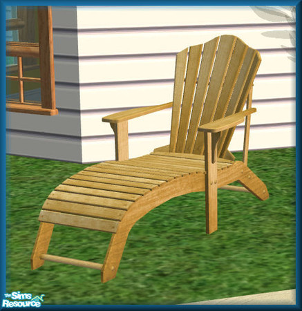Sims 2 — NK TC58 Outdoor - Recliner Yellow by MoMama — A nice recliner for soaking up the sun in a cheery yellow wood.