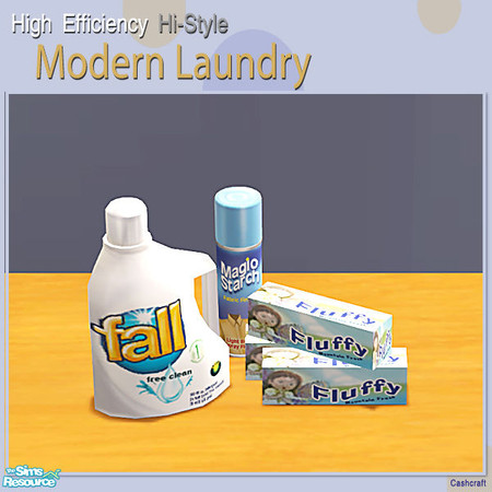 Sims 2 — Modern Laundry Extras - Products Recol by Cashcraft — Now that you\'ve installed a \"Hi-Efficiency Washer