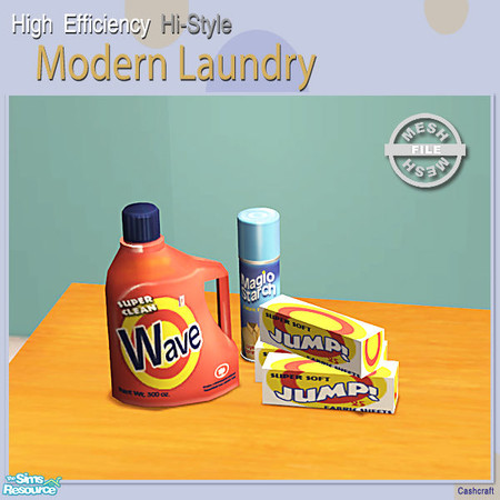 Sims 2 — Modern Laundry Extras - Products Mesh by Cashcraft — Now that you\'ve installed a \"Hi-Efficiency Washer