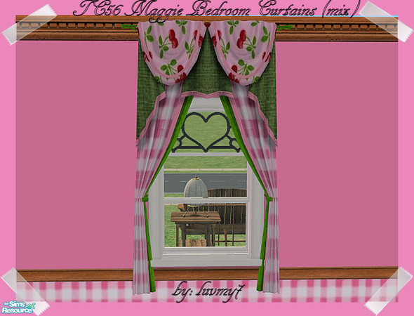 Sims 2 — TC56 Maggie Bedroom Set - Curtains (mix) by luvmy7 — A very lovely set of curtains, recolored to match my TC56