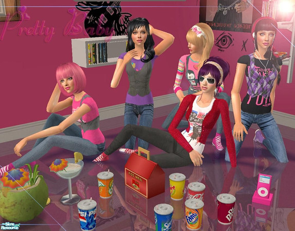 Sims 2 — Youth by pretty_baby — 5 Youthful Outfits for your teenz. No mesh is required. The shoes by me. Im very proud!!