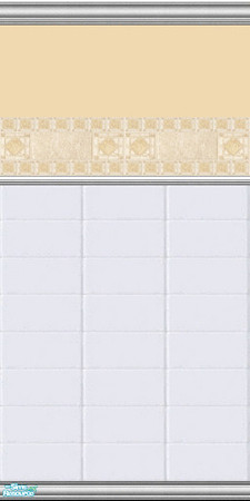 Sims 2 — Resturant Restroom 7 by Lorah — Resturant Restrooms Revisited; White tile, paint in mauve, soft grey, light gold