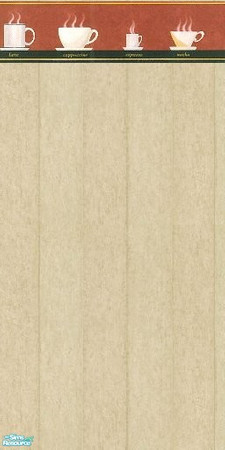 Sims 2 — Cafe  - Wood by Yizzi — Cafe border on wooden wall