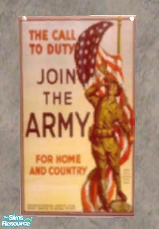 Sims 2 — WWII Recruiting Posters - 8 of 8 by HappySimGirl — Vintage US WWII Recruiting Posters. You can find these