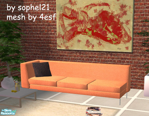 Sims 2 — Modern sofa 4 by TSR Archive — recolour of the mesh from 4esf (you need the mesh of sofa1 from the livingroom5