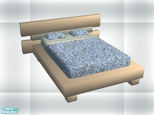 Sims 2 — The Wyn Bedroom - Bed by NewSimSimGirl — Modern furniture with a tropical theme. Pulls its bedding textures from