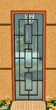 Sims 2 — Sato Door - cherry by chrissy6930 — Recolor of Windkeeper's Sato Door in cherry.