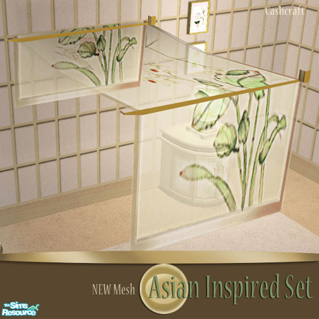 Sims 2 — Asian Inspired Set Canopy by Cashcraft — A light, and airy bed canopy for your Asian inspired bedframe.