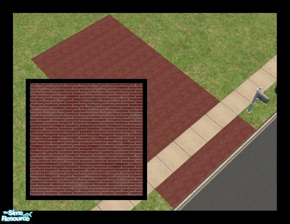 Sims 2 — MDP Coursing Soldier Bricks Driveway by MelandStv — I love brick and really wanted driveways to match the brick