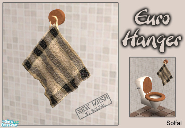 Sims 2 — Euro Hanger - New Mesh by solfal — Towel that goes with the Euro items