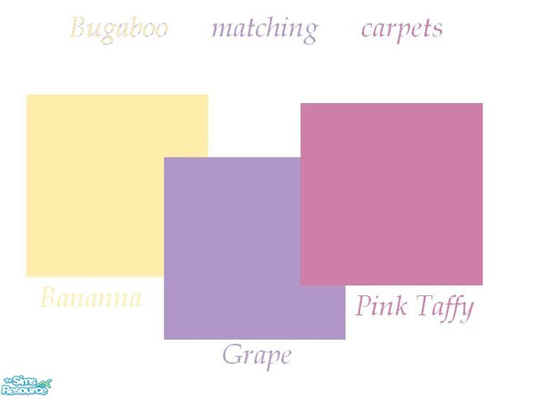 Sims 2 — Bugaboo carpeting by kristiemi — A set of three coordinating carpets to match the Bugaboo set. Keep an eye out