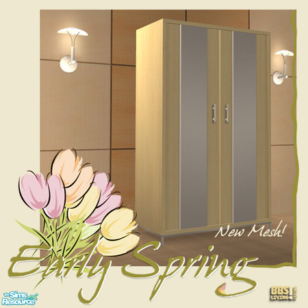 Sims 2 — Early Spring Livingroom - Armoire by BetterbeSim — Fresh green, the first flowers, some sunshine.... aren't we