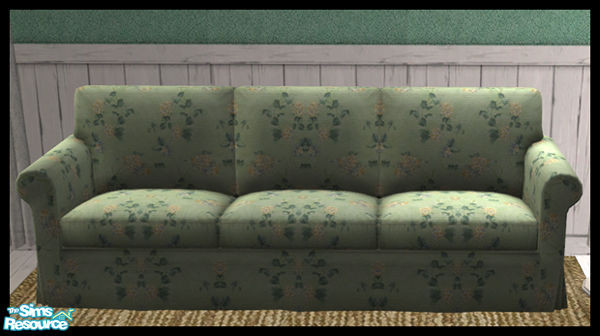 Sims 2 — Country Charm Seating - Set2 - Sofa by Donnha — Country themed recolour of the Ikea Ektorp Seating.