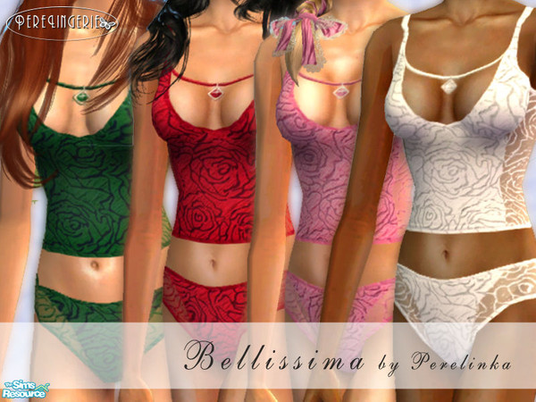 Sims 2 — BELLISSIMA by perelinka — Set of 4 undies inspired by gems: diamond, amethyst, ruby and emerald.