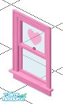 Sims 1 — Pink Magic - Window by ialekseevna — Beautiful semi-transparent window, to match the Pink Magic Build objects