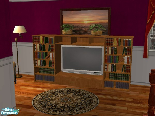 Sims 2 — Bookcase - Grand Entertainment Center by joesemsims — This is the bookcase of the Grand Entertainment Center.
