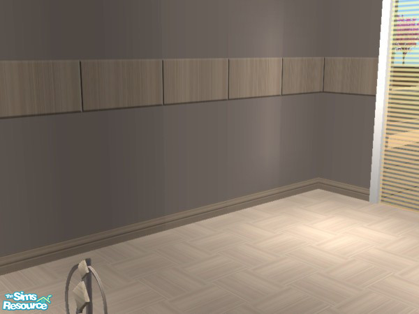 Sims 2 — Aroha Kitchen Set by Padre333 Wall 2 by Padre — Aroha Kitchen Wall - Potter's Clay 3 with Wood Panel and natural