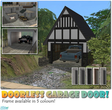 Sims 2 — The Doorless Garage - Brown Recolor by Cyclonesue — Now you can have open garages with this doorless garage