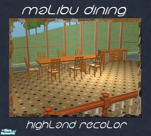 Sims 2 — Malibu Dining - Highland Recolor by Waverly — Uptown Chic. Create a sophisticated dining area with the rich
