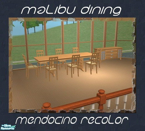 Sims 2 — Malibu Dining - Mendocino Recolor by Waverly — Uptown Chic. Create a sophisticated dining area with the rich