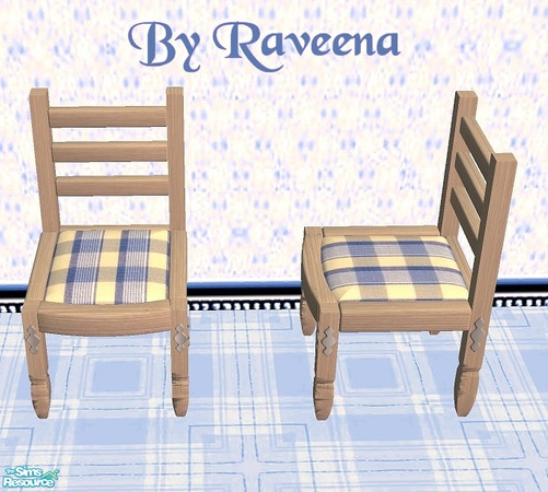 Sims 2 — Hampton Kitchen Chair by Raveena — Part of the Hampton kitchen set. You need Dincer's mesh for this object to