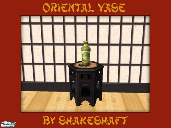 Sims 2 — Oriental Vase by Shakeshaft — Part of the Oriental Bedroom Set. ** TSRAA **