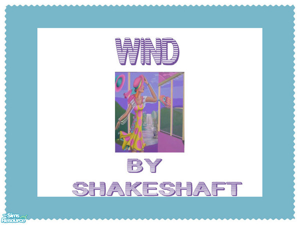 Sims 2 — Wind by Shakeshaft — Part of a set of 5 wonderfully coloured Contemporary Pastel Prints depicting the elements,