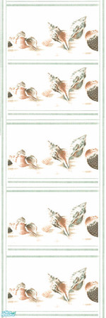 Sims 2 — SeaShell Set 1- Individual Item by WelshWitch — 3 Wallpapers, 2 floor tiles in set. Lovely seashell scene, bring