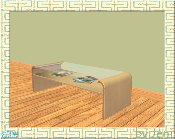Sims 2 — ZagZig Arizona Coffee table by jeni — Pale wood with edge accents.