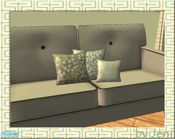 Sims 2 — Cushions - Little Flowers  by jeni — Three different patterns to co-ordinate with your rooms and sofas.