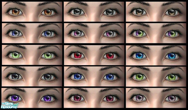 Sims 2 — 91207 Eye Set 2 by rythmgitr — This is a slightly larger, and more innocent looking set of eyes. There are 15
