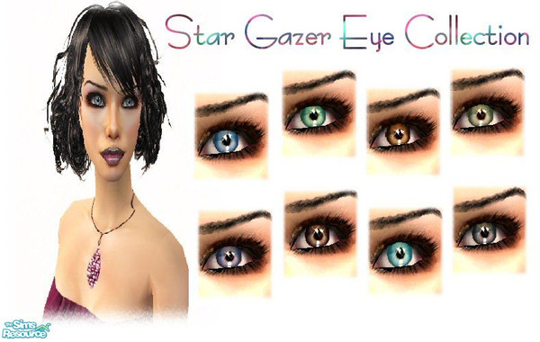 Sims 2 — Star Gazer Eye Collection by fortunecookie1 — There is nothing more calming than gazing at the stars...well,