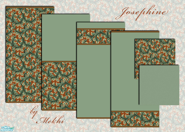 Sims 2 — Josephine by Mekhi — Four wallpapers and two carpets for your Sims' homes, enjoy!