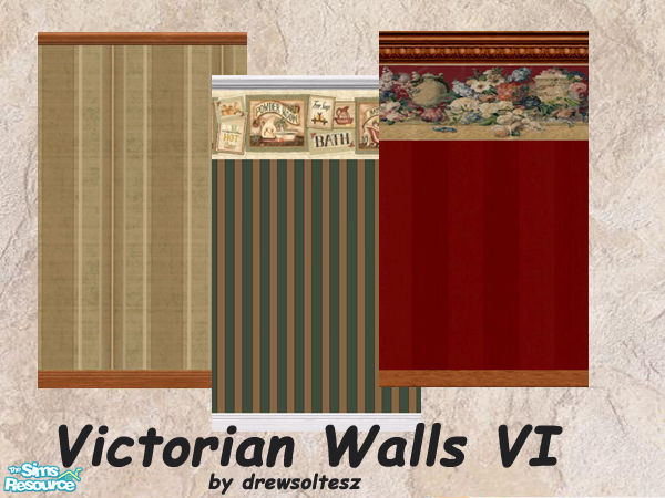 Sims 2 — Victorian Wallpapers VI by drewsoltesz — Another set of Victorian style wallpapers, ideal for any room or era!