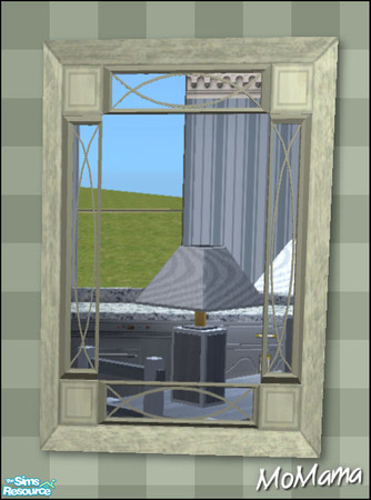 Sims 2 — NK Manor Mirrors - Drab Green by MoMama — A Manor Mirror in Drab Green will bring some reflection into your