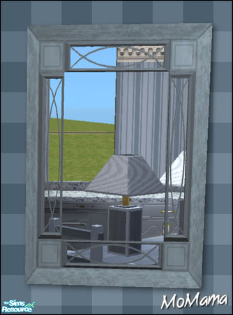 Sims 2 — NK Manor Mirrors - Steel Blue by MoMama — A Manor Mirror in Steel Blue will bring some reflection into your