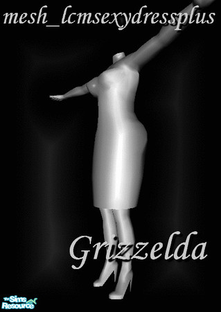 Sims 2 — mesh_lcmsexydressplus by Grizzelda — This is a plus size dress mesh for femal adults. Don't forget you must
