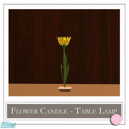 Sims 2 — Flower Candle MESH by DOT — Flower Candle MESH 