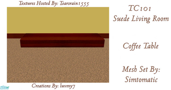 Sims 2 — TC101 Suede Living Room - Coffee Table by luvmy7 — I recolored this Living Room using Simtomatic\'s Awesome