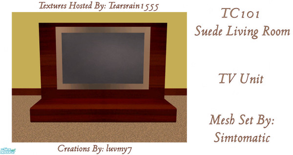 Sims 2 — TC101 Suede Living Room - TV  Unit by luvmy7 — I recolored this Living Room using Simtomatic\'s Awesome Suede