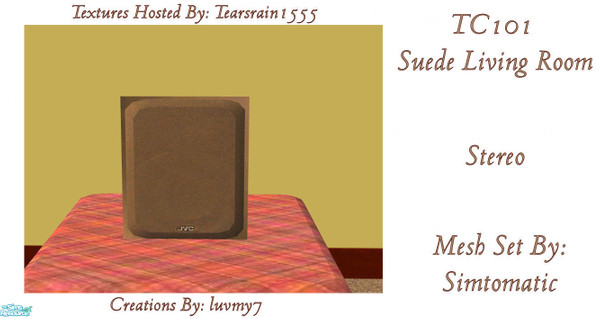 Sims 2 — TC101 Suede Living Room -  Stereo by luvmy7 — I recolored this Living Room using Simtomatic\'s Awesome Suede