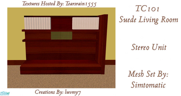 Sims 2 — TC101 Suede Living Room - Stereo Unit by luvmy7 — I recolored this Living Room using Simtomatic\'s Awesome Suede