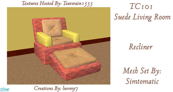 Sims 2 — TC101 Suede Living Room -  Recliner by luvmy7 — I recolored this Living Room using Simtomatic\'s Awesome Suede