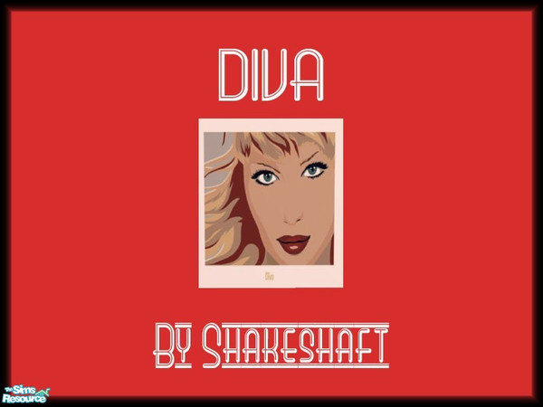 Sims 2 — Diva by Shakeshaft — Part of a set of four Modern Prints of very modern women.