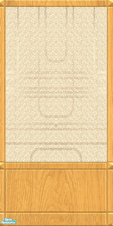 Sims 2 — Oriental Bedroom - Paneled Wall by Dgandy — Black laquer furniture wood with rich tones of gold and white make