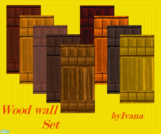 Sims 2 — Wood wall Set by Ivancica — by Ivana