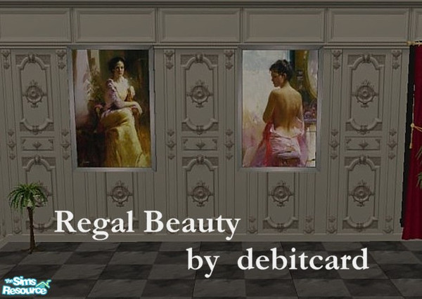 Sims 2 — Regal Beauty by debitcard — Beautiful paintings well suited for any formal room...