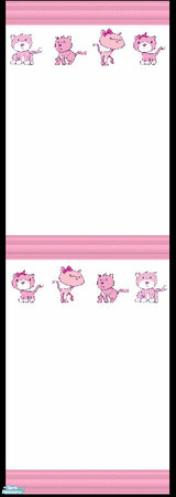 Sims 2 — \'My Little Kitty\' Bedroom Collection - Wall 1 by shadow66 — Purrrrfect for your little sim girls (or boys!),