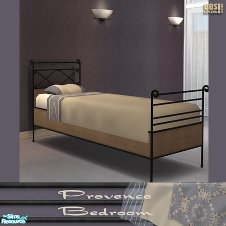 Sims 2 — Provence Bedroom - Single Bed by BetterbeSim — Traditonal cast-iron and wood furniture dressed up with cool